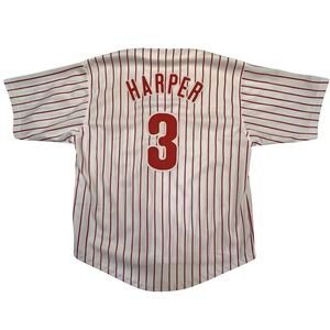 Harper Jersey Philadelphia Phillies Baseball Fan Number 3 Red White Size XL